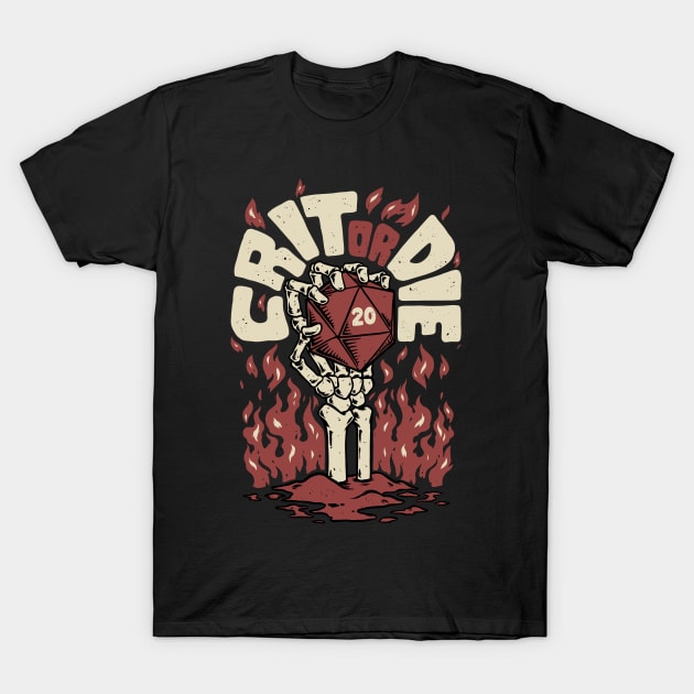 RPG - Crit or Die T-Shirt by The Inked Smith